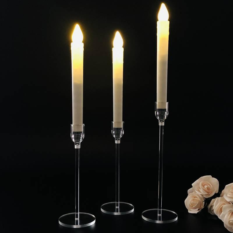 Подсвечники акриловые Leeseph 3шт прозрачные  MV044 Одеса - зображення 2