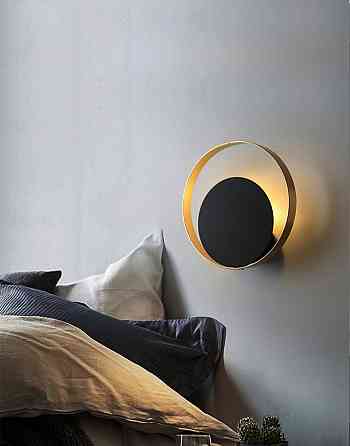 Бра настінна B5-250*250-bk-gd-k Чорний 25х25х7 см. Київ