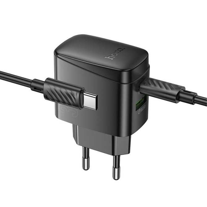СЗУ Hoco CS61A Bright PD30W+QC3.0 (1USB-A/1C) + кабель Type-C to Type-C Херсон - зображення 3
