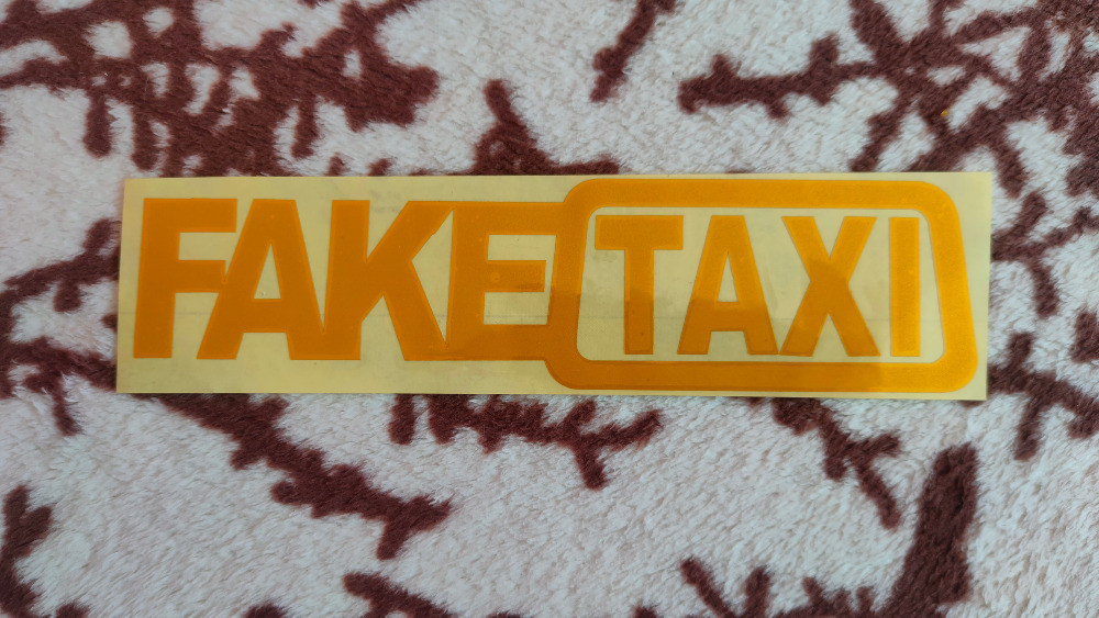 Наклейка на автомобиль FakeTaxi Жёлтая светоотражающая Киев - изображение 5