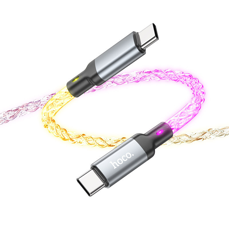 Дата кабель Hoco U112 Shine Type-C to Type-C 60W (1m) Херсон - зображення 3