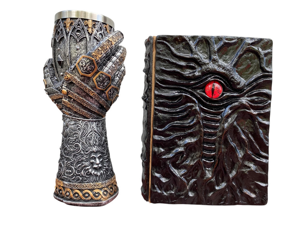 Подарочный набор Бокал 3 Рука с Левом и Блокнот 3 «Книга, что смотрит в ответ» Київ - зображення 3