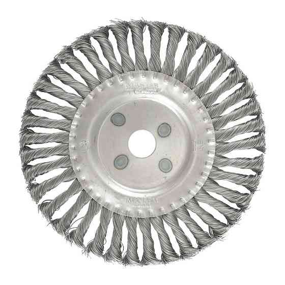 Щетка дисковая MASTERTOOL из плетеной проволоки Ø 200х22.2 мм 19-9020 Харків