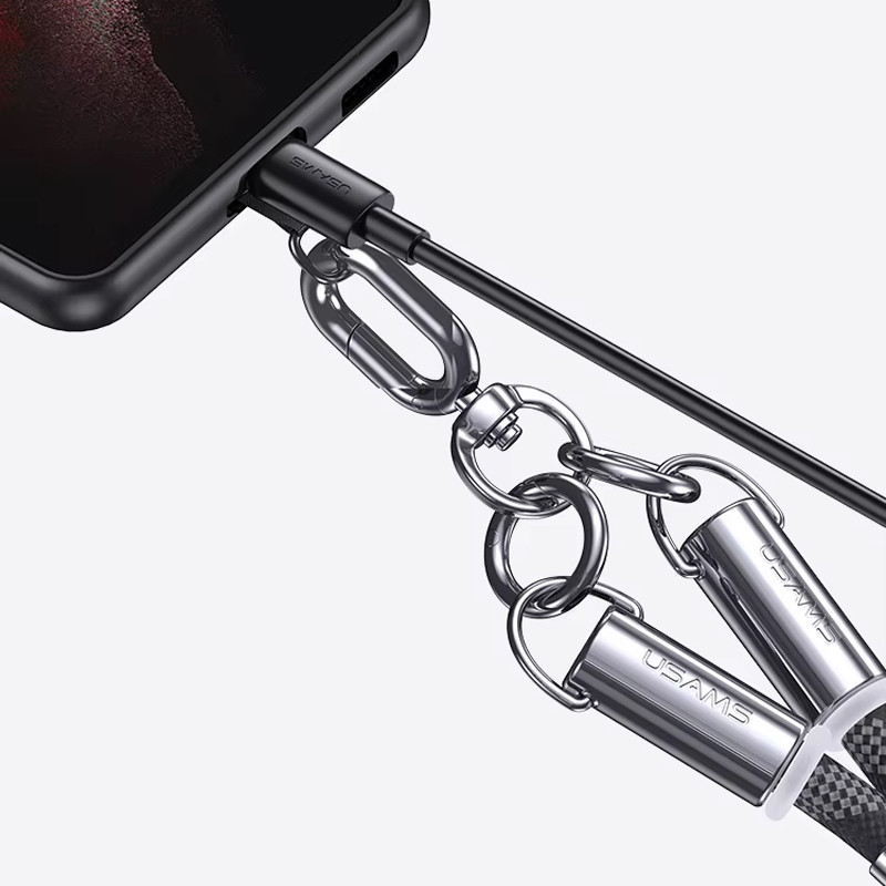 Дата кабель-шнурок Usams US-SJ745 Type-C to Type-C 60W (1.2m) Херсон - изображение 8