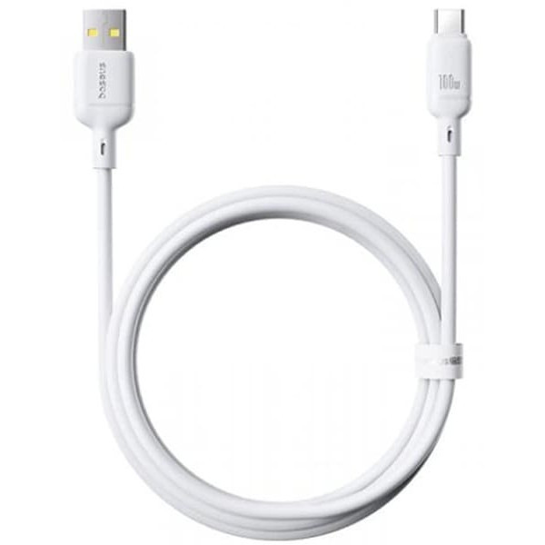Кабель Baseus Silky Series USB to Type-C 100W 1m White (P10377703213-00) Харків - зображення 3