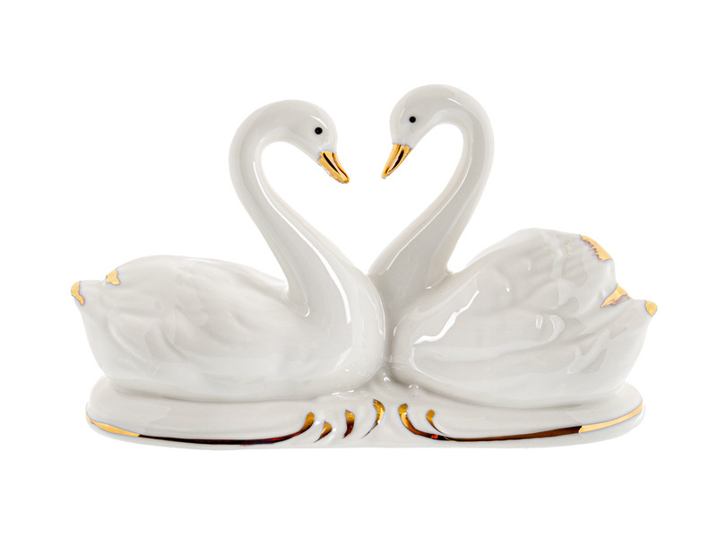 Фігурка декоративна Lefard Лебеді 149-018 16.5 см біла Київ - зображення 1