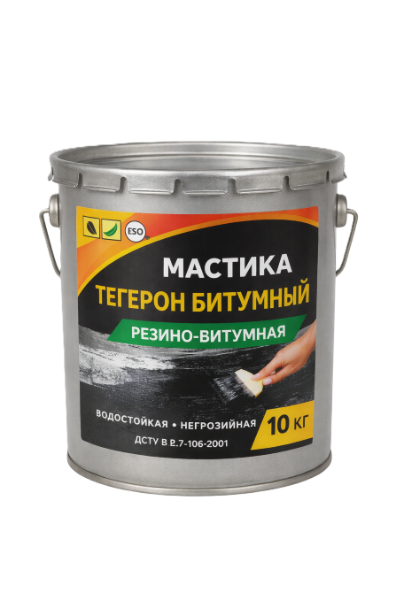 ТЕГЕРОН Битумный ЭКОБИТ ведро 10,0 кг мастика резино-битумная ДСТУ Б В.2.7-106-2001 Дніпро - зображення 1