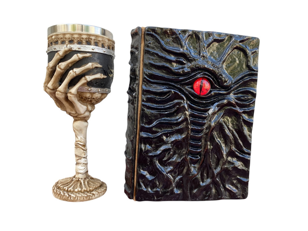 Подарочный набор Бокал 3D Рука с Черепами и Блокнот 3D «Книга, что смотрит в ответ» Київ - зображення 1