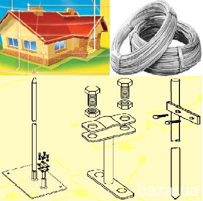 Проволока для громоотводов 6,0-8,0-10,0мм, полоса, крепеж Київ - зображення 2