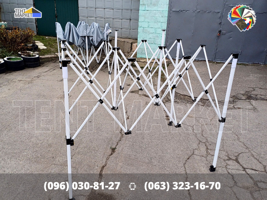 Тент брезент 3х2 Сірий накриття дах на китайский торговий шатер. Виготовлення Тенти Шатри палатки Запорожье - изображение 11