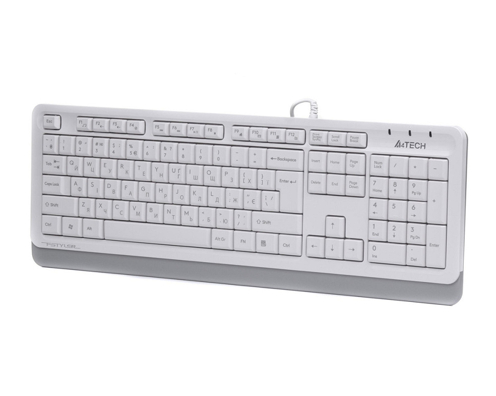 Клавиатура компьютерная проводная A4Tech Fstyler FK10(White) белая Київ - зображення 2