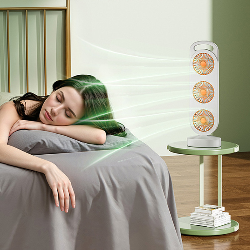 Настольный вентилятор Three Head Fan 1200 mAh Херсон - зображення 2