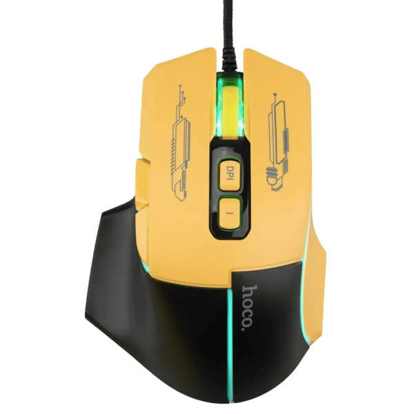 Мишка Hoco GM31 Overlord Luminous Black Yellow Харьков - изображение 3