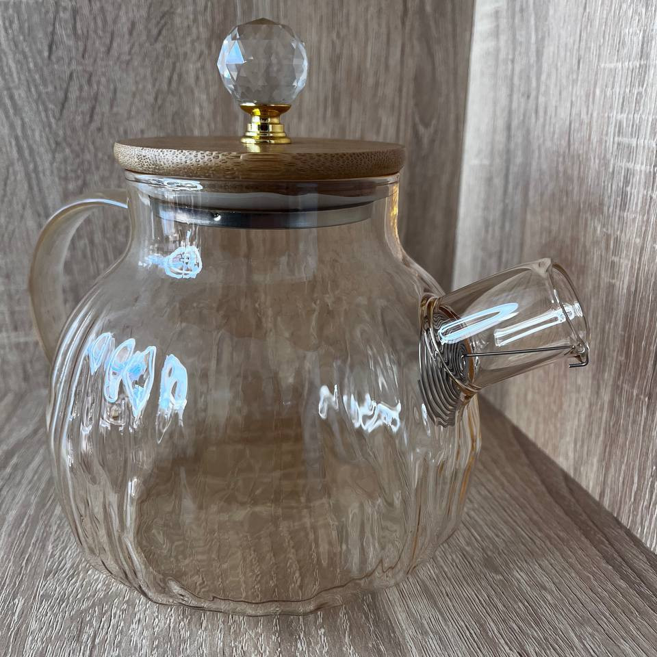 Чайник заварочный SNT Yantar1 с бамбуковой крышкой 1л Одесса - изображение 6