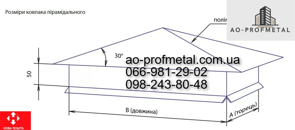 Ковпаки металеві, Ковпаки на паркан. Киев - изображение 5