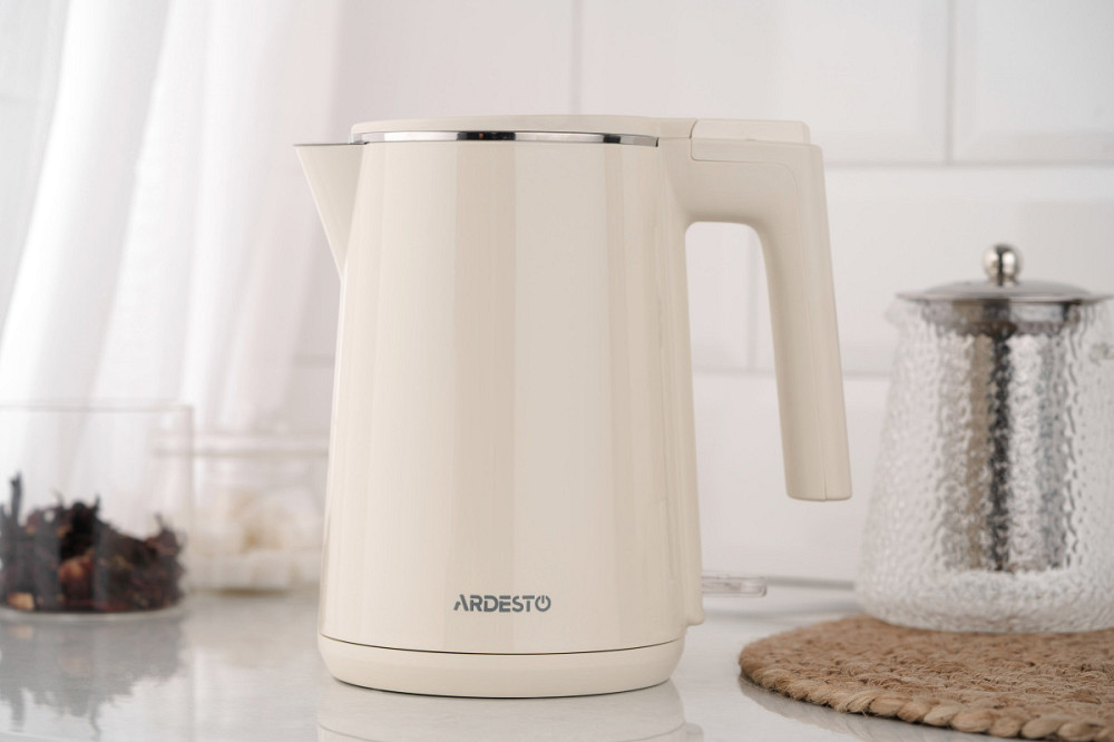 Электрочайник Ardesto EKL-F1BG 1 л бежевый Київ - зображення 1