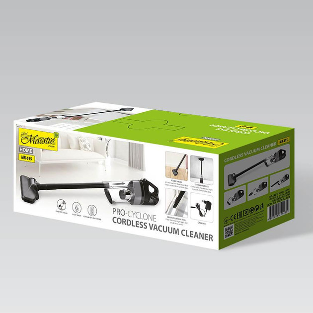 Пылесос беспроводной ручной Maestro MR-615 100 Вт Киев - изображение 4