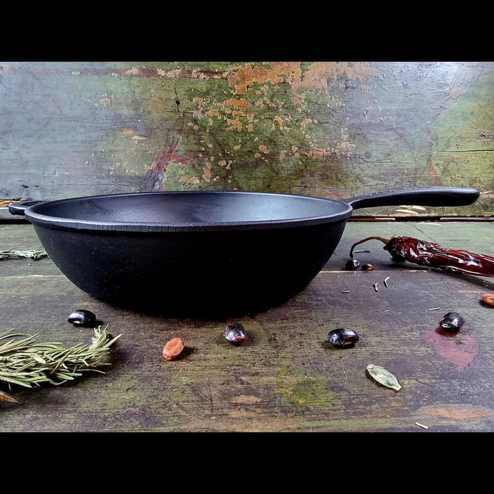 Сковорода чугунная Maysternya с чугунной ручкой 26х6 см Т203 Одеса - зображення 8