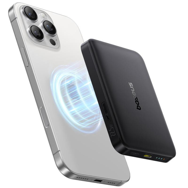 Портативное ЗУ Power Bank Baseus EnerFill FM12 Qi2 Magnetic 22.5W с БЗУ 10000mAh (E00285) Херсон - изображение 3