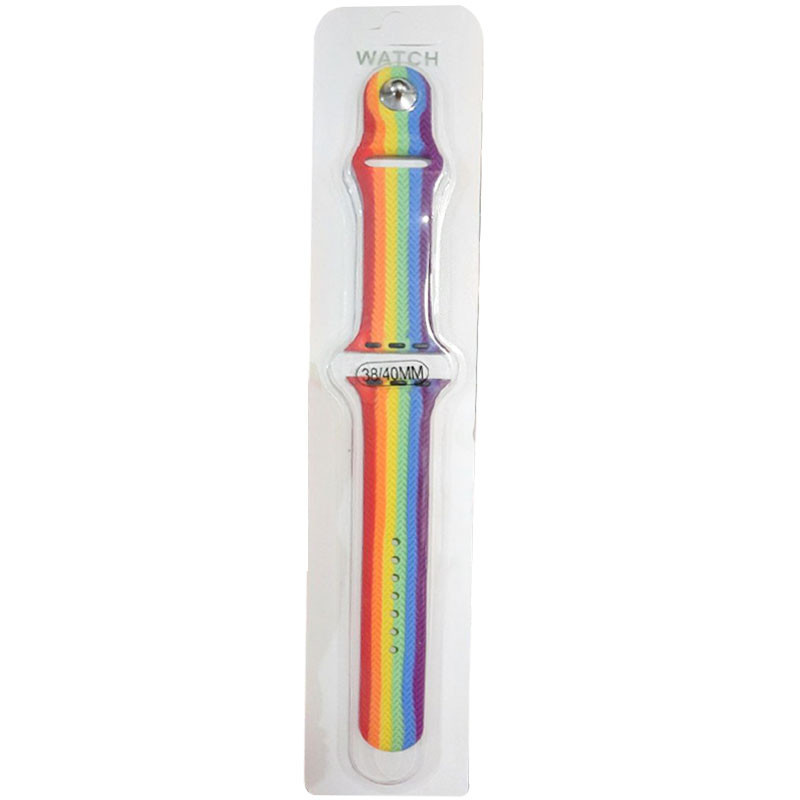 Уценка Силиконовый ремешок Rainbow для Apple Watch 42(ser.1-3)/44/45/46/49mm Херсон - изображение 2