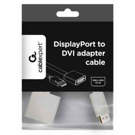 Перехідник Cablexpert DisplayPort-DVI, 0.1м, Білий (A-DPM-DVIF-002-W) Харків