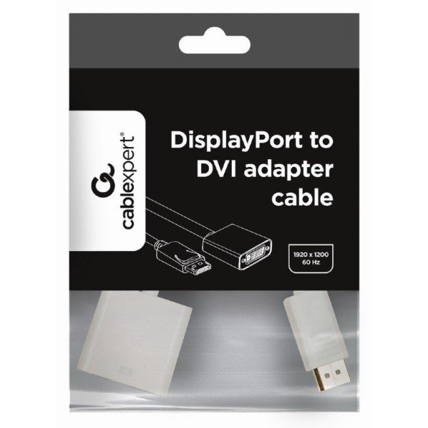 Перехідник Cablexpert DisplayPort-DVI, 0.1м, Білий (A-DPM-DVIF-002-W) Харків - зображення 2
