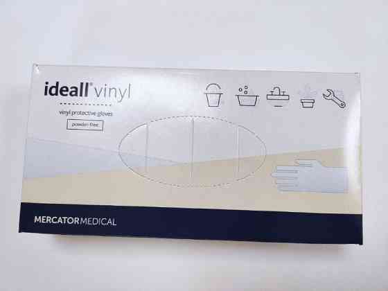 Перчатки защитные виниловые размер M / 100 шт Київ