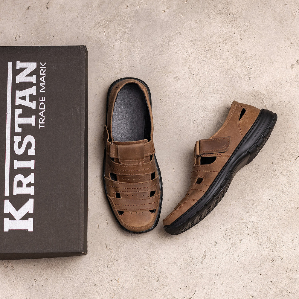 Мужские кожаные летние туфли Lara Olive Київ - зображення 11