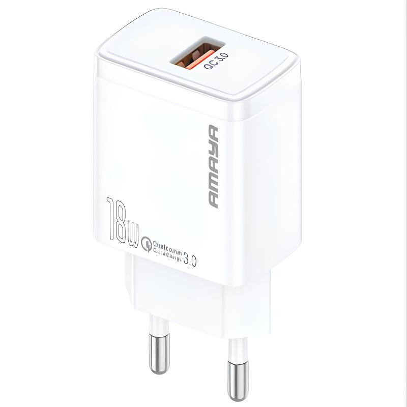 СЗУ Amaya E59S QC3.0 18W (1USB-A) + кабель USB to Type-C Херсон - зображення 1