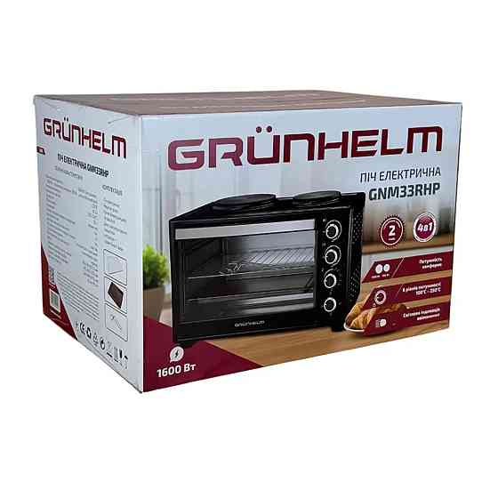 Печь электрическая Grunhelm GNM33RHP 33 л 1800 Вт черная Киев