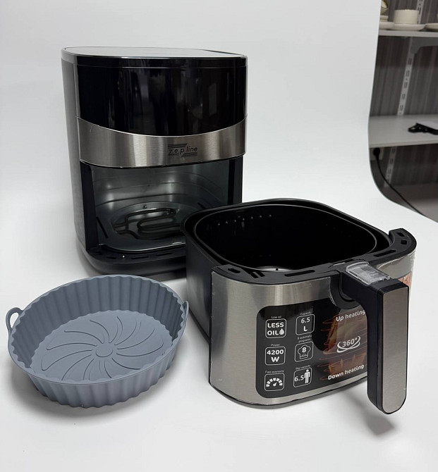 Аэрогриль мультипечь на два тэна с силиконовой формой Zepline ZP-00233 6.5 л 4200 Вт Київ - зображення 8