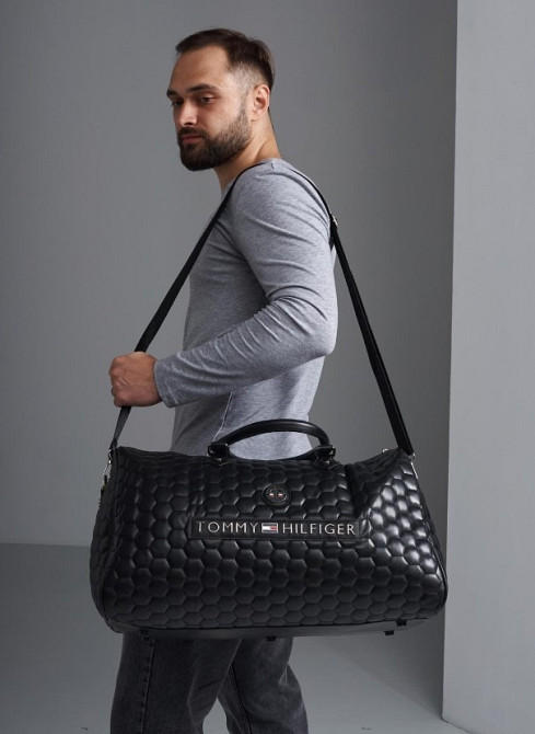 сумка дорожная большая брендовая Tommy Hilfiger чорна дорожня сумка РМ34 Одеса - зображення 1