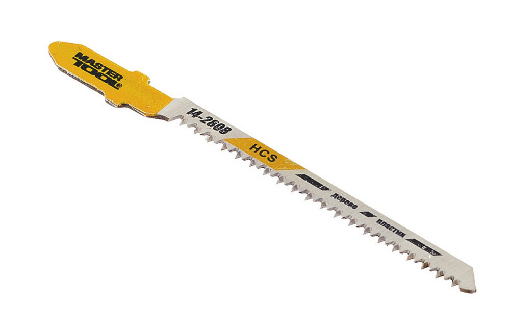 Полотно пильное для лобзика MASTERTOOL T101AO 5 шт дерево/пластик чистый фигурный рез 20TPI/77 мм 14 Харків - зображення 1