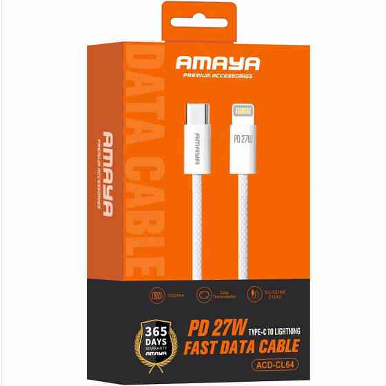 Дата кабель Amaya CL64 Type-C to Lightning 27W (1m) Херсон