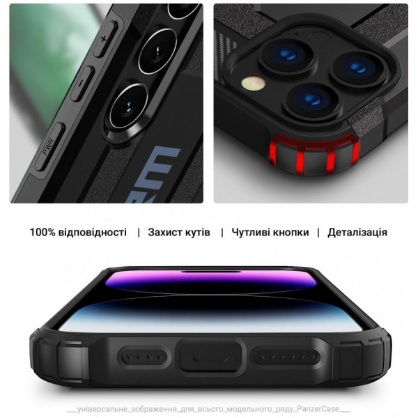 Чохол ArmorStandart Panzer для Samsung A55 5G A556 Black (Код товару:36686) Харьков - изображение 3