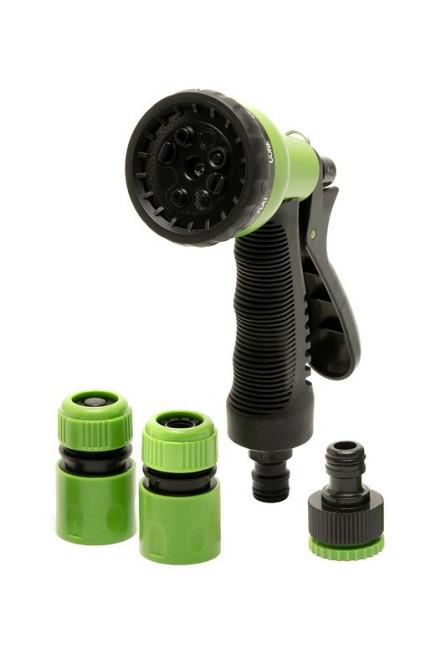 Набор для полива MASTERTOOL SOFT LINE 4 шт (пистолет 8 режимов/адаптер ½" ВР-¾" ВР/коннектор ½"/конн Харків - зображення 2