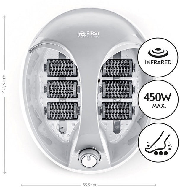Массажная ванночка для ног First FA-8115-1 450 Вт белая Киев - изображение 7
