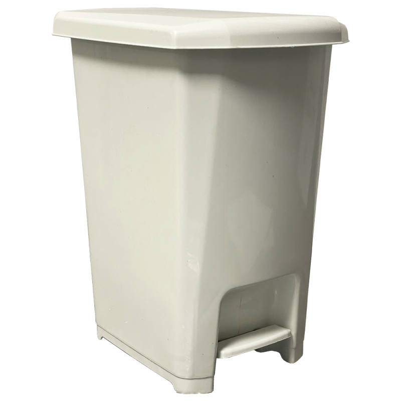 Ведро для мусора с педалью 9 л прямоугольное белое Planett Киев - изображение 2