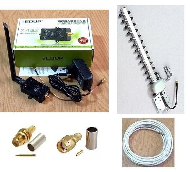 Усилитель сигнала (репитер, бустер) 2,4GHz 4W с внешней направленной антенной 18dBi Днепр - изображение 1