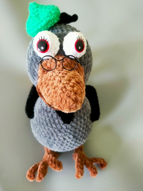 Іграшка м'яка в'язана пташка Ворона ручна робота подарунок Handmade Нововолынск - изображение 3