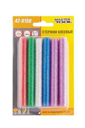 Стержни клеевые MASTERTOOL 11.2х100 мм 12 шт цветные перламутровые 42-0156 Харків