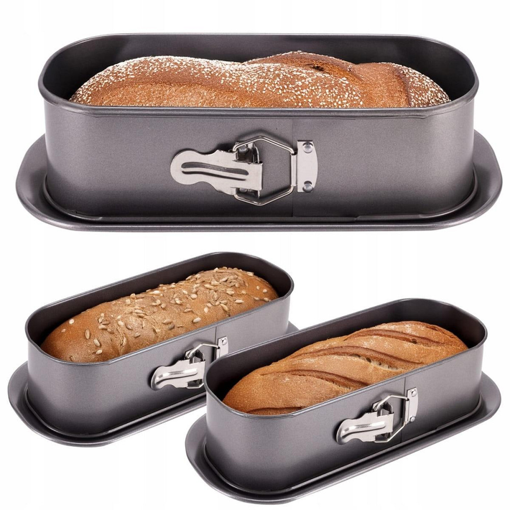 Форма для запекания Kamille 34.5*15.5*8см из углеродистой стали прямоугольная серая КМ6042 Одеса - зображення 2