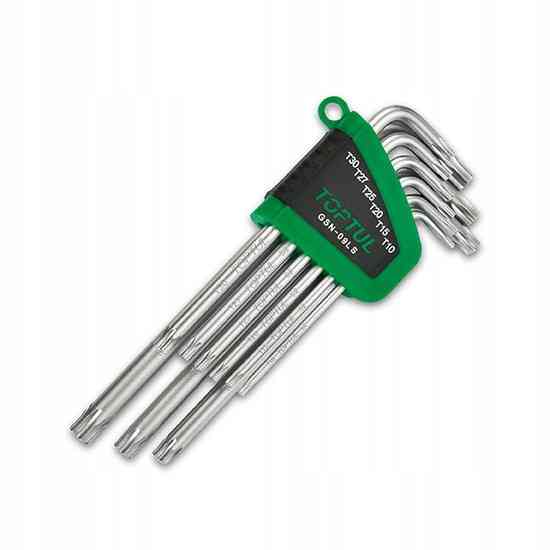 Набор Г-обр. ключей TORX T10-T50 9ед. длинных TOPTUL GSN-09LS Харків