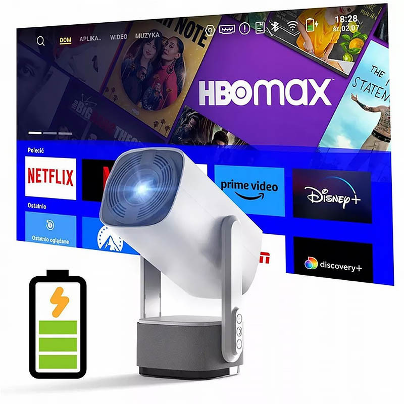 Проектор 4k Android K2 with battery 5200 mAh Херсон - зображення 5