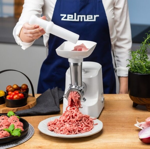 Мясорубка электрическая Zelmer ZMM1535B 1500 Вт белая Київ - зображення 5
