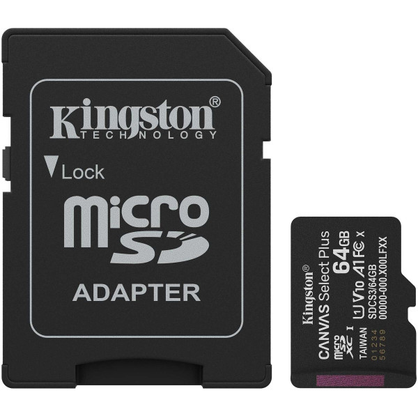 Карта пам'яті Kingston Canvas Select Plus microSDXC 64GB UHS-I R100MB/s + адаптер (SDCS3/64GB) Харків - зображення 3