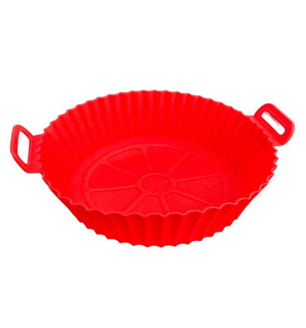 Форма в аерогриль круглая силиконовая 19391 17х17х4 см красная Київ - зображення 2