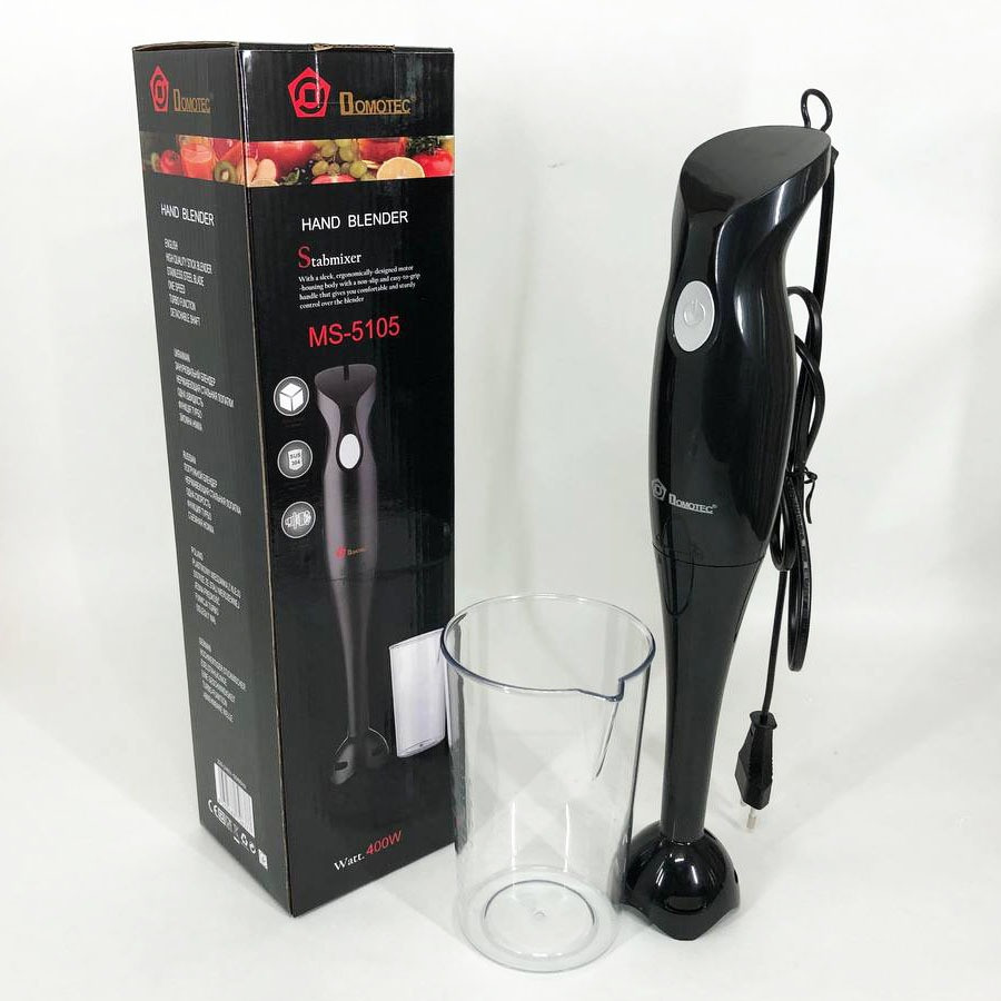 Блендер DOMOTEC 400 Вт зі склянкою, гарний занурювальний блендер для дому, електричний бленд Одесса - изображение 1