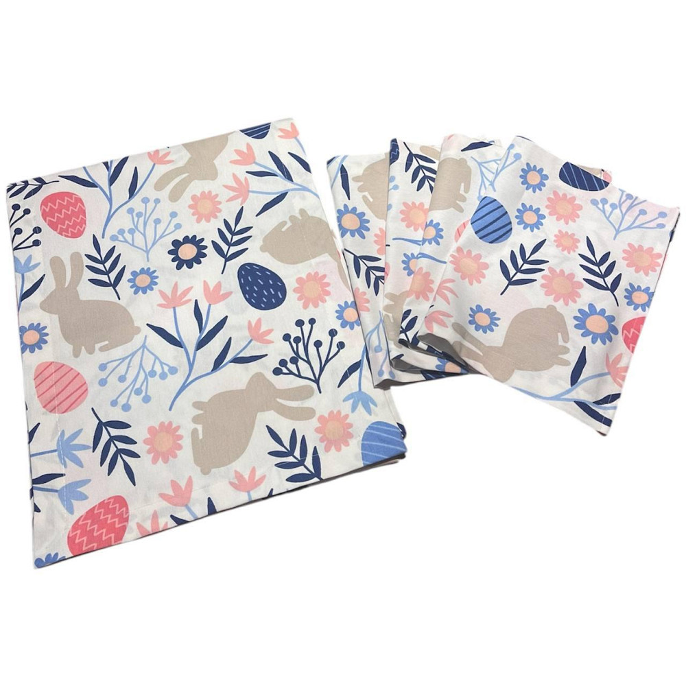 Дорожка Пасхальный Кролик с салфетками 4 шт синие Одеса - зображення 2