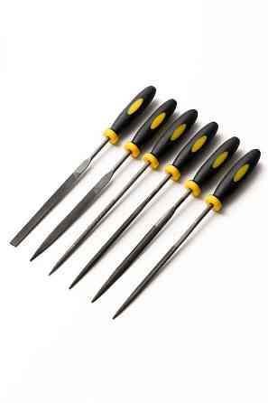 Надфили с двухкомонентной ручкой MASTERTOOL 140 мм набор 6 шт 06-0010 Харків